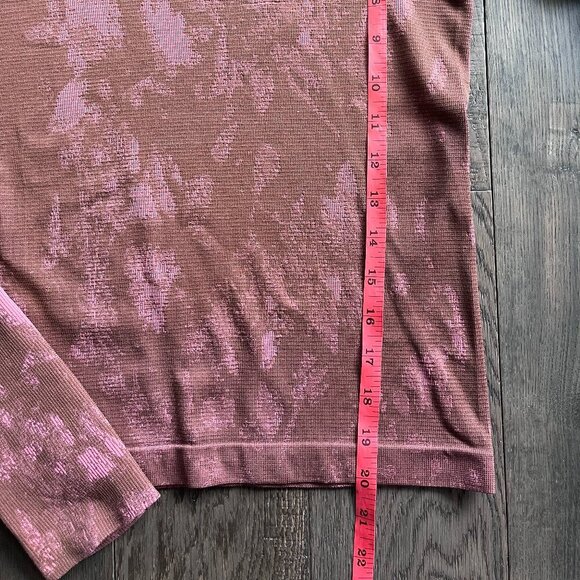 Lululemon Swiftly Tech 2.0 LS Top Size 4 Brown Pink Camo Race Length Athletic - Picture 7 of 7